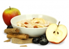 apple and cinnamon porridge - cinnamon, acacia honey, oats, cinnamon spiced raisins and apple apple and cinnamon porridge - cinnamon, acacia honey, oats, cinnamon spiced raisins and apple